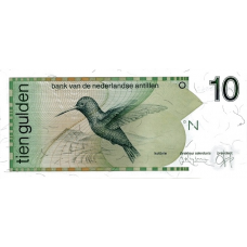 P23c Netherlands Antilles - 10 Gulden Year 1994